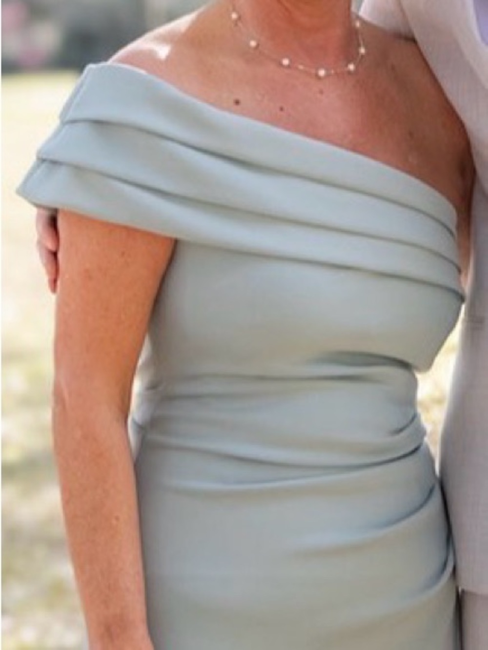Xscape One-Shoulder Light Blue Formal Gown - Picture 2 of 3